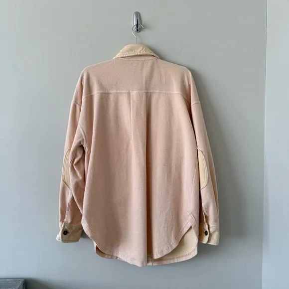 Free People “Ruby” Two tone creamsicle orange Shacket - Picture 7 of 11